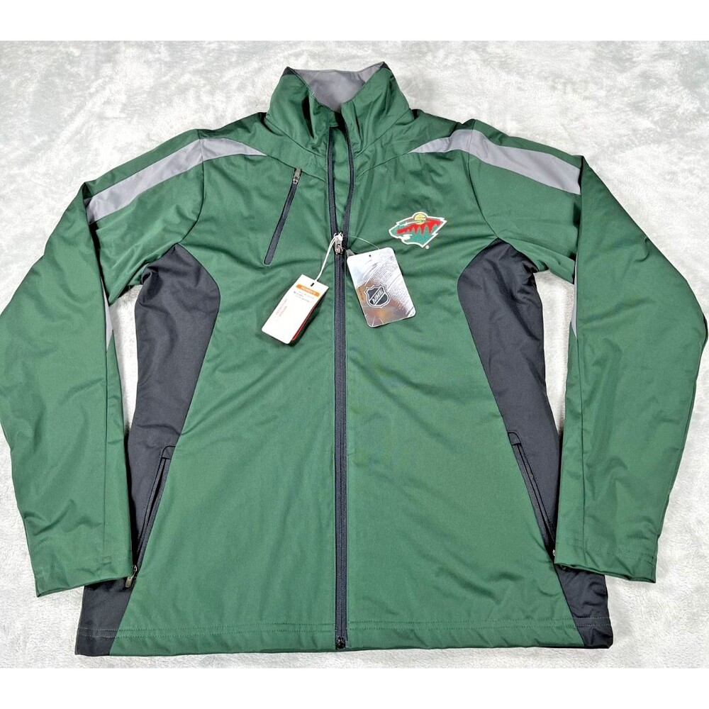 Antigua Minnesota Wild NHL Green Full Zip Team Apparel NWT Womens M